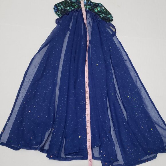 Blue Sparkle Girls Butterfly Cape - Picture 3 of 4